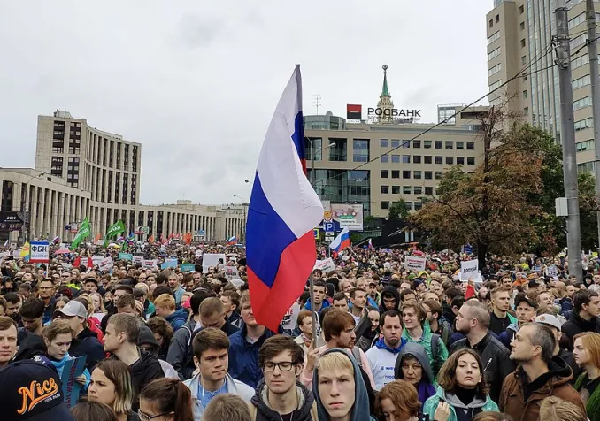 Août 2019, manifestation à Moscou en faveur d'élections libres ©Wikimedia Commons/putnik/CC BY 4.0