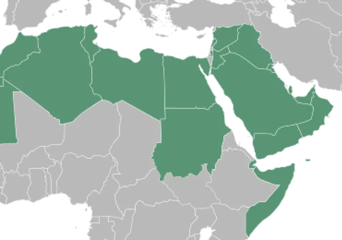 Schéma des pays du monde arabe ©Wikimedia Commons / PD-self / T.seppelt