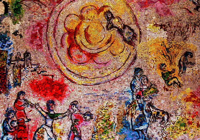 Mosaïque "Les quatre saisons" de Marc Chagall (1974) ©Peterfitzgerald, CC BY-SA via Wikimedia Commons