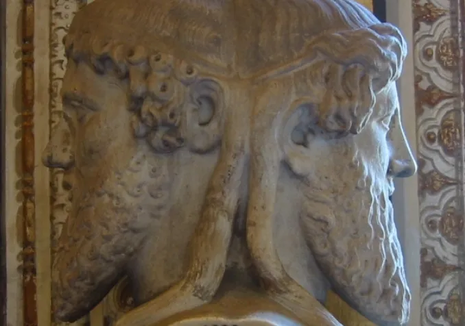 Buste du dieu romain Janus au musée du Vatican ©Fubar Obfusco, Public domain, via Wikimedia Commons