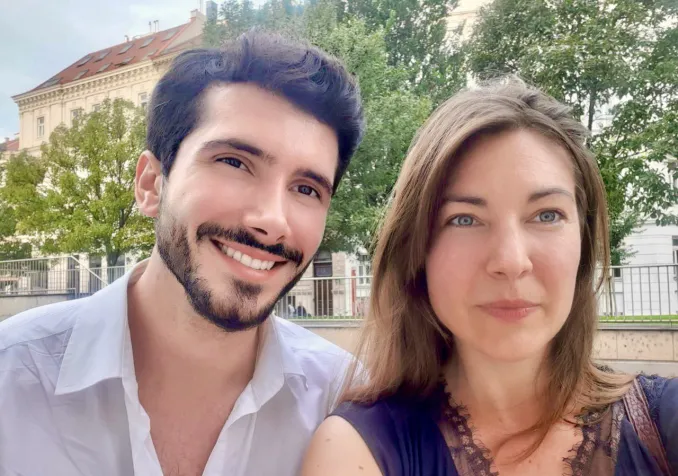 Evangelos Kosmidis et Madeleine Bongard © DR