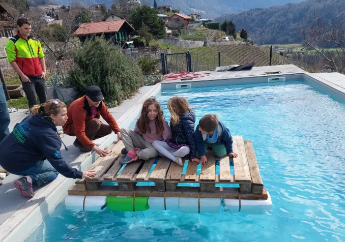 Le premier radeau a été testé avec succès. ©DR