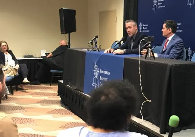 Discours de James David Greear, président de la Convention des Baptistes du Sud, lors de la rencontre annuelle à Birmingham, Alabama ©Fabien Hünenberger / RTSreligion