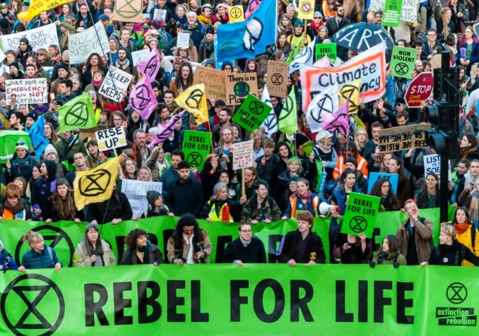 Page Facebook d' Extinction Rebellion Facebook