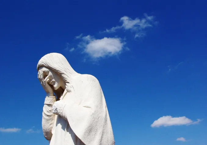 Jesus wept, CC-BY-NC Jerry Worster Jésus pleura, statue de l'Oklahoma City National Memorial