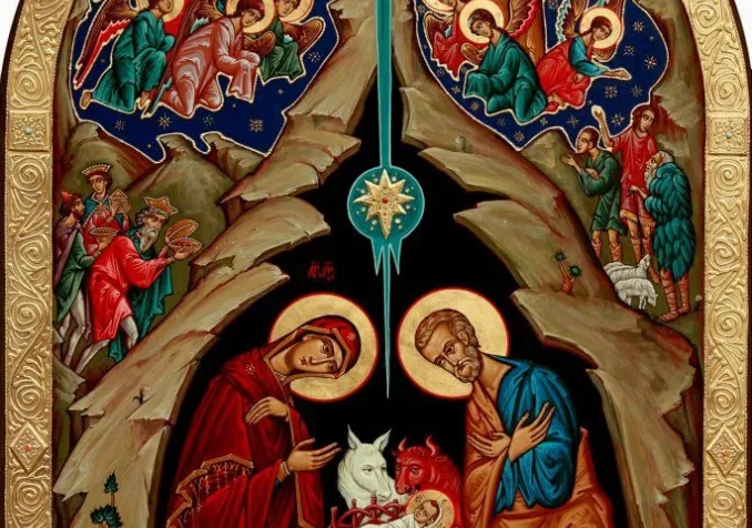 Icône byzantine : Noël ou la visite de la transcendance dans l'immanence du monde