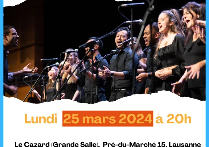 Concert Gospel "ONE STEP" (25 mars) organisé par "Des Calories pour la Vie" Flyer concert de Gospel "ONE STEP" 25 mars 2024