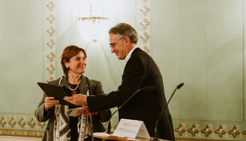 SEK/Anja Zurbrügg SEK/Anja Zurbrügg / Marina Carbonio Guscetti, vice-présidente du Conseil national et Harald Rein, président du Conseil suisse des religions.