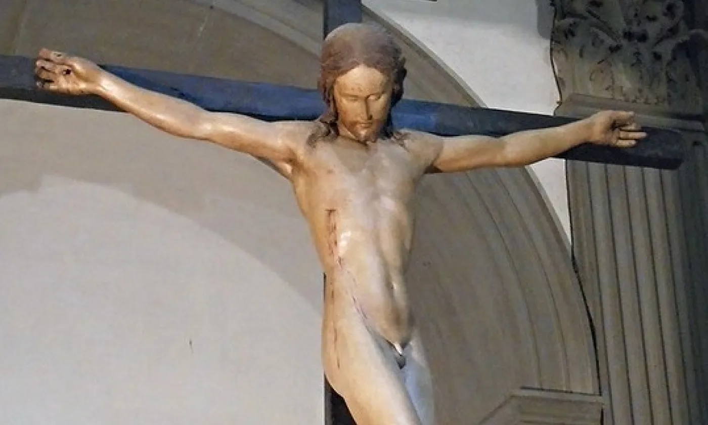 Le Crucifix à l'Eglise Santo Spirito à Florence, par Michelange ©Flikr/Carlo Raso/Domaine public