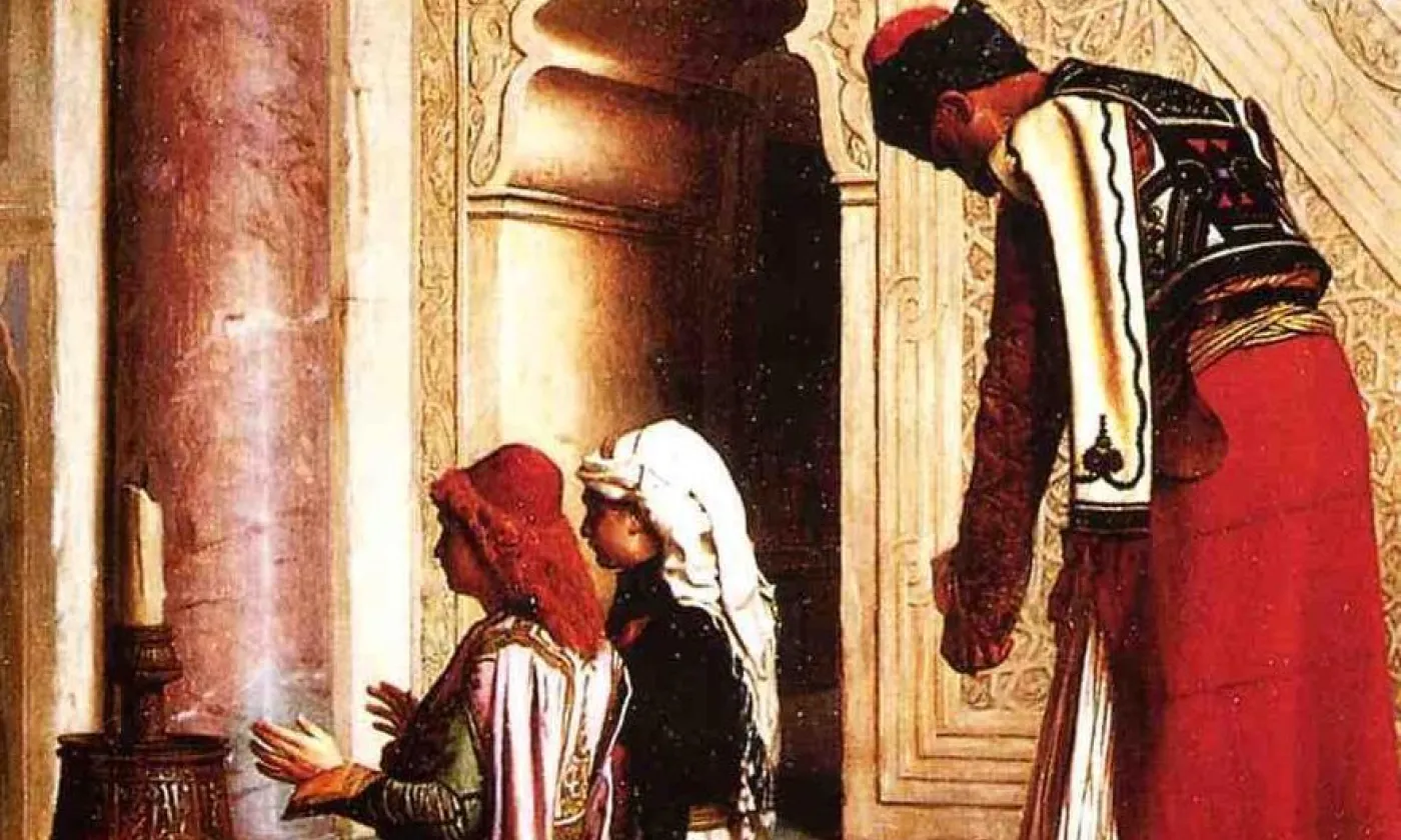 Jeunes Grecs à la mosquée. Huile sur toile. © Jean Léon Gérôme