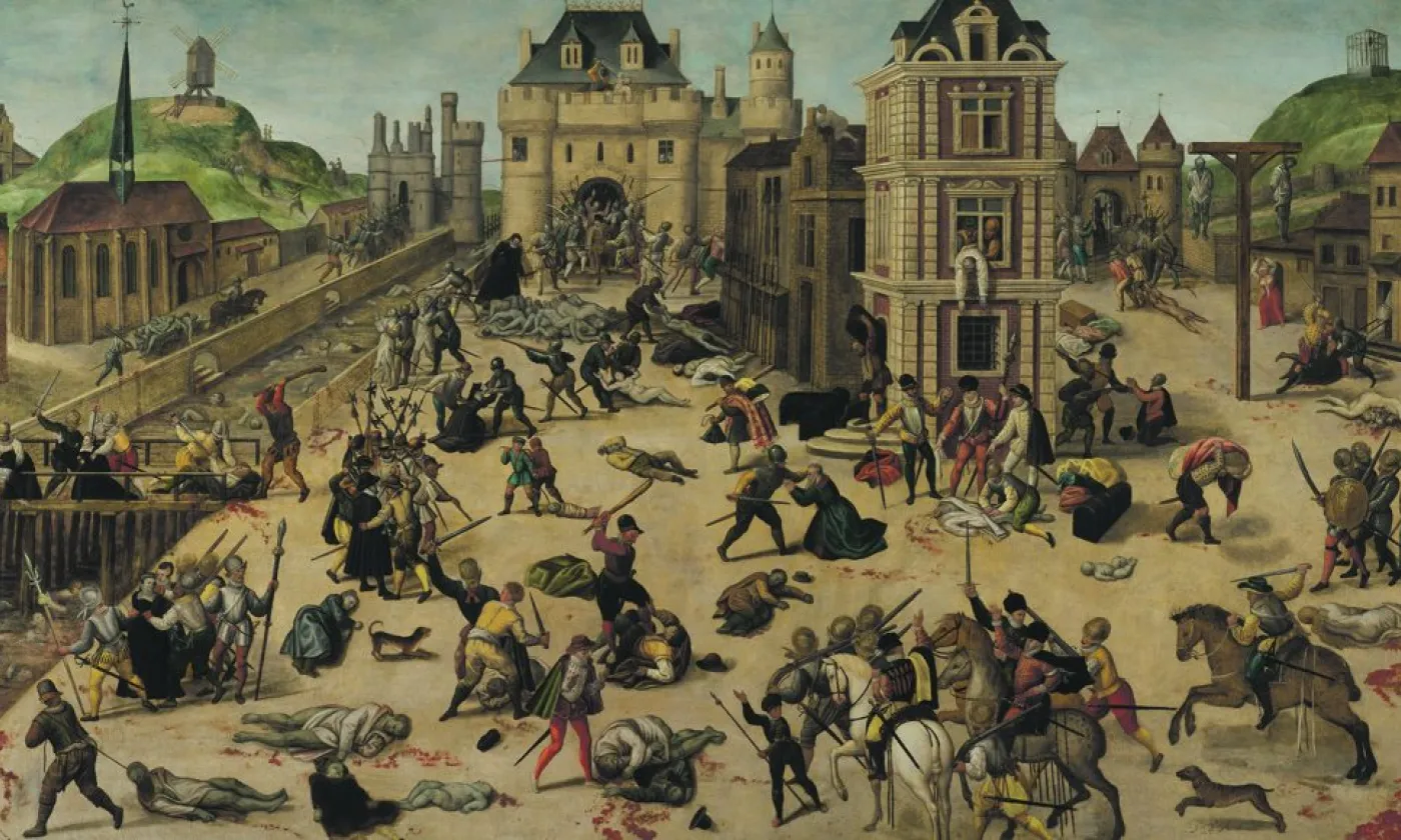 François Dubois, Le Massacre de la Saint-Barthélemy, vers 1572 – 1584. Huile sur bois, 93,5 x 154,1 cm. Musée cantonal des beaux-arts de Lausanne. Don de la Municipalité de Lausanne, 1862. © MCBA