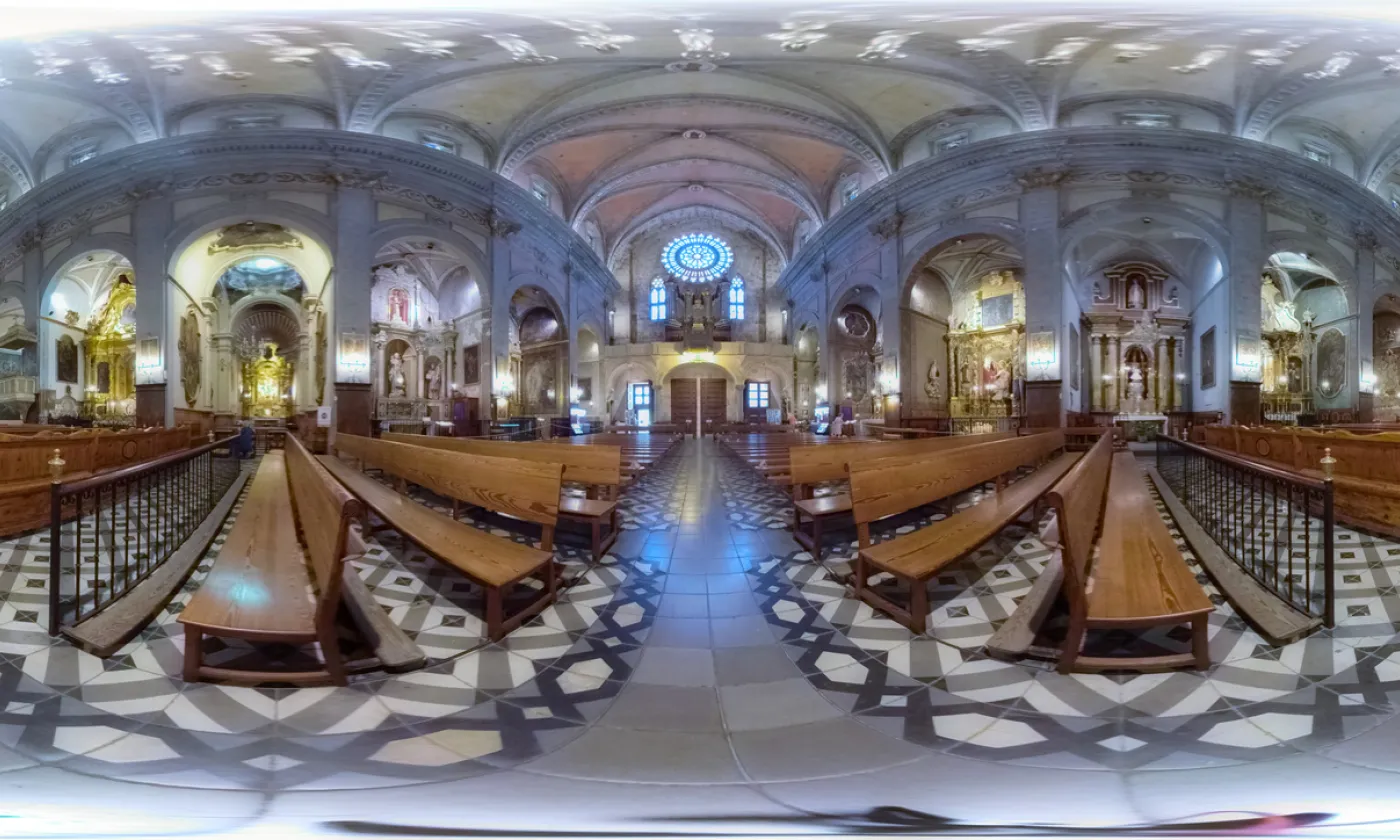 Réalité virtuelle 360° de l’église catholique de Saint-Barthélémy à Sóller, Majorque ©iStock/cinoby