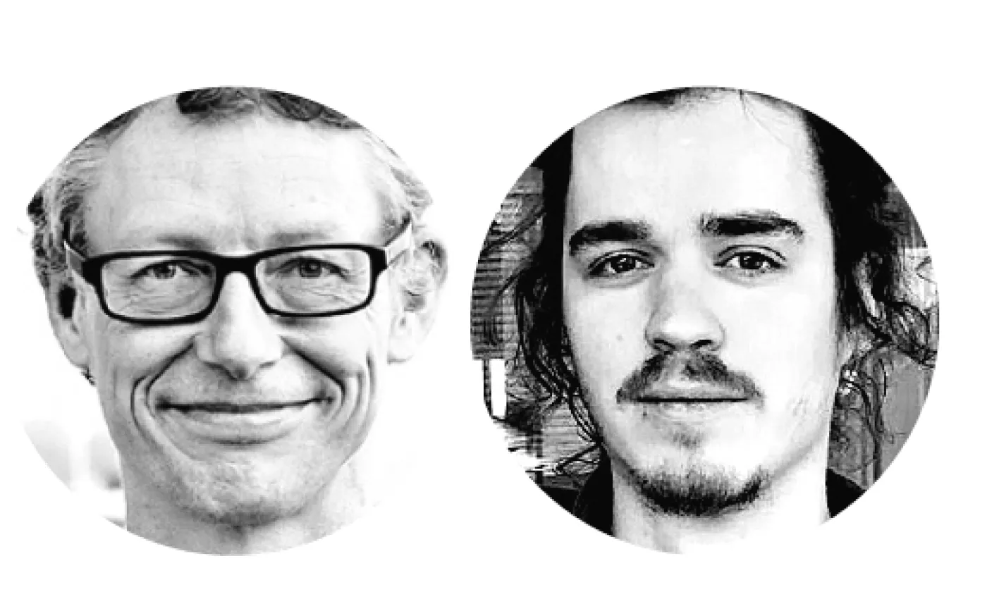 A gauche, Jörg Stolz, professeur de sociologie des religions (UNIL); et à droite, Jeremy Senn, doctorant à l’Institut de sciences sociales des religions (UNIL). ©DR