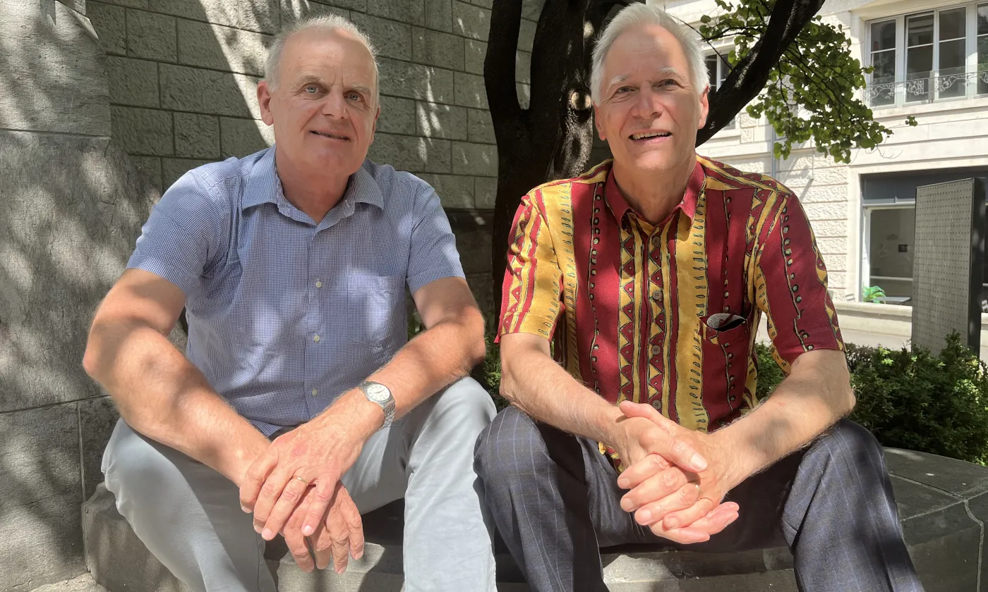 Christian Vez et Michel Durussel. ©Camille Andres