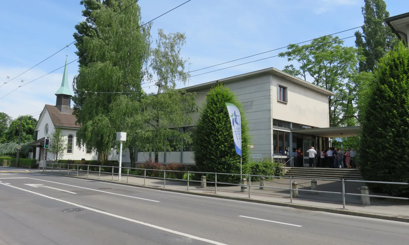La maison de paroisse de Chamblandes à Pully où s'est déroulé 