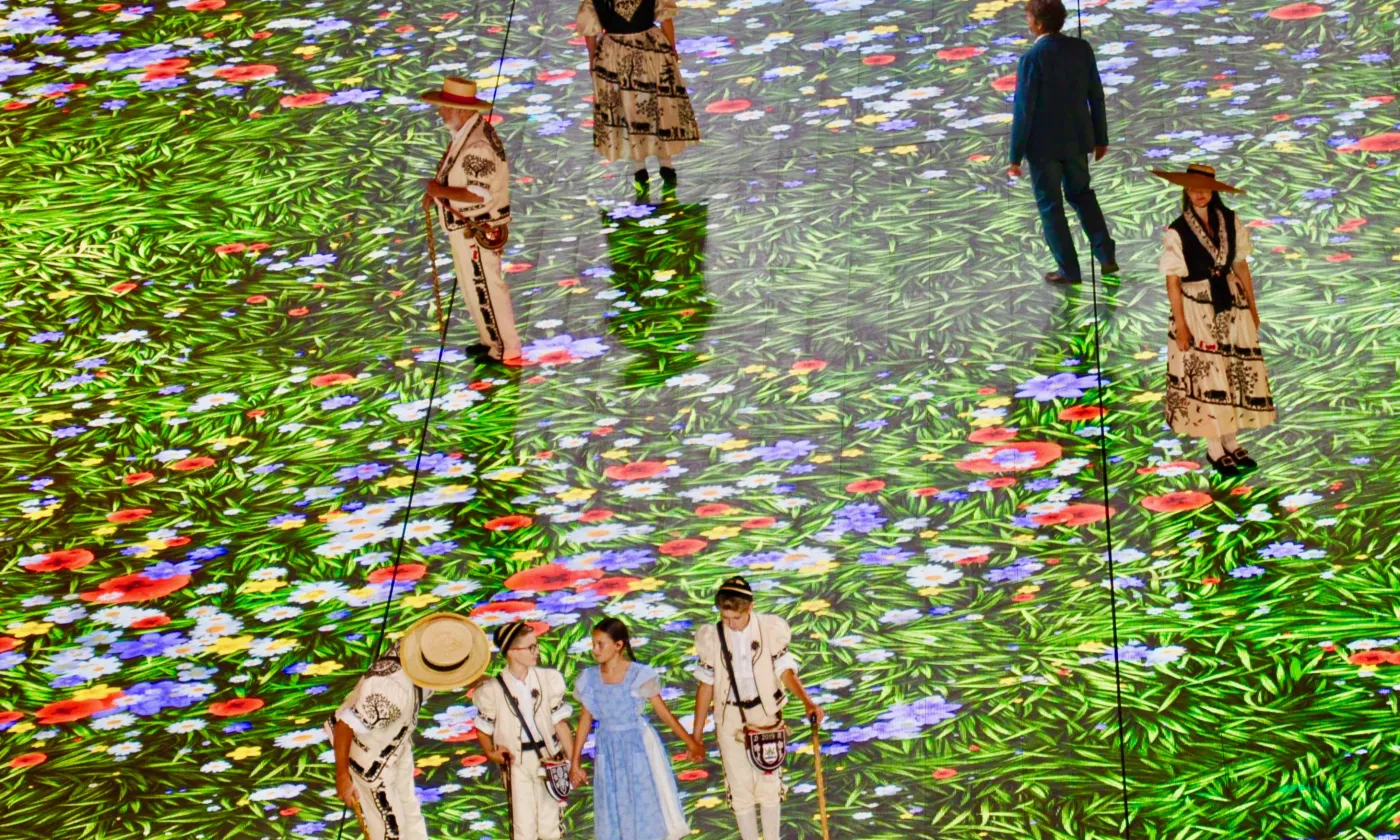 De l'herbe plus verte que nature, tableau de la Fête des Vignerons ©Michel Kocher