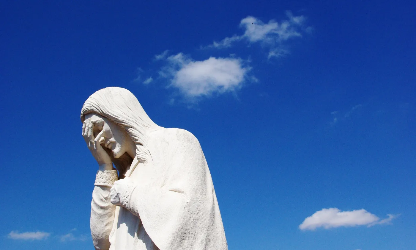 Jesus wept, CC-BY-NC Jerry Worster Jésus pleura, statue de l'Oklahoma City National Memorial