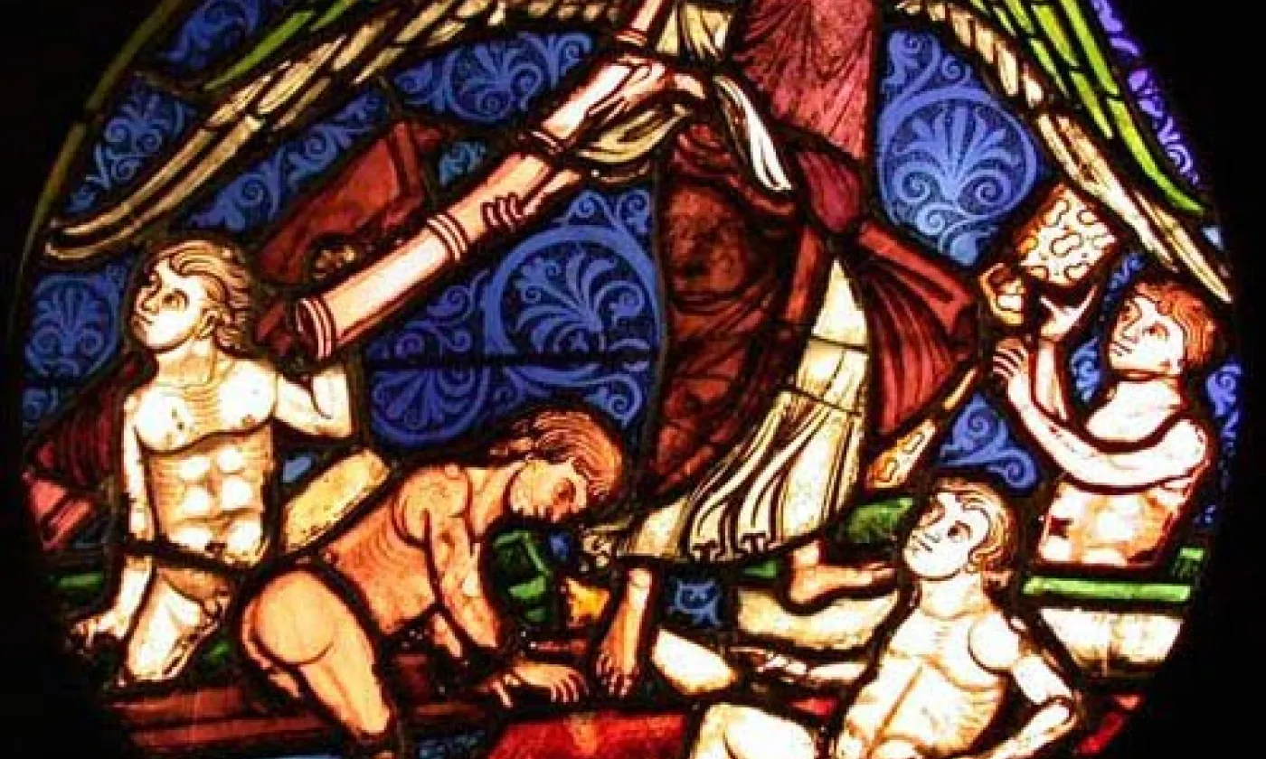 Vitrail de la résurrection des morts Ste Chapelle