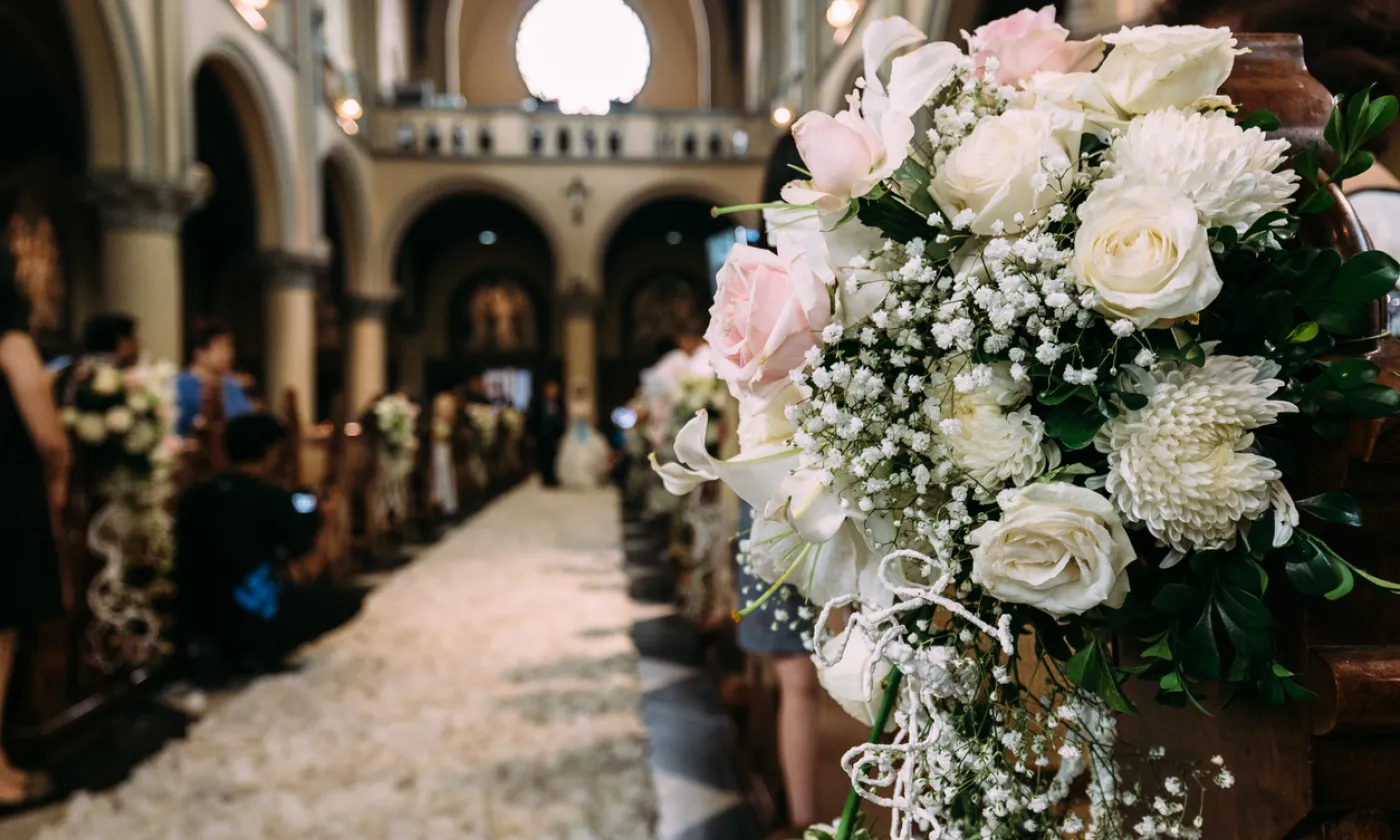 Repenser les célébrations à l'église Stock