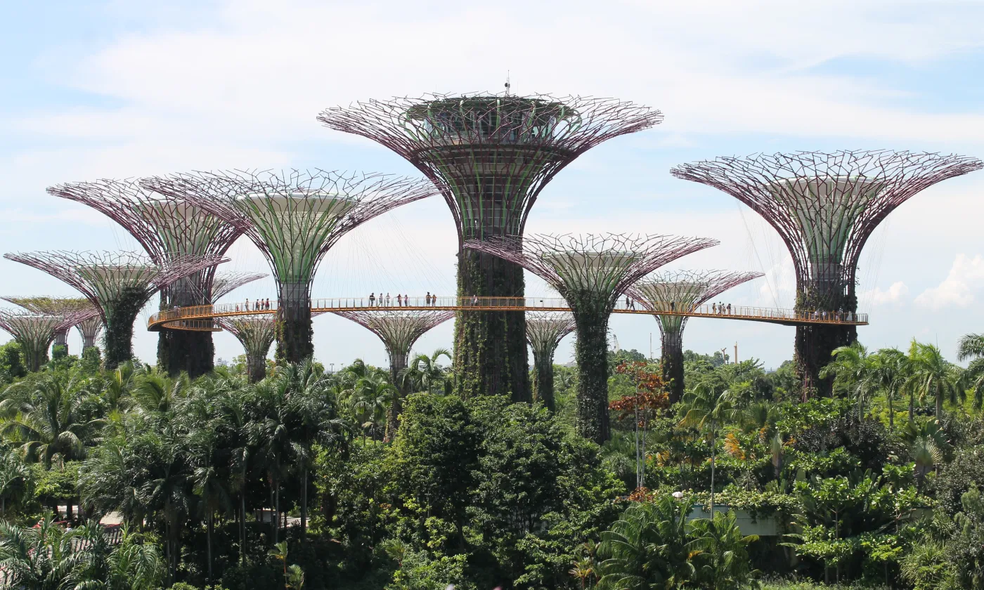Singapour Gardens by the bay entre artificialité et idéalisation de la nature Singapour entre artificialité et idéalisation de la nature. Photo Gilles Bourquin