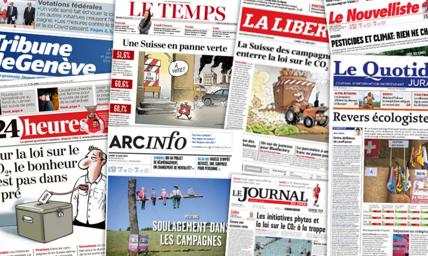 Coupures de presse sur le rejet de la loi CO2 Coupures de presse sur le rejet de la loi CO2