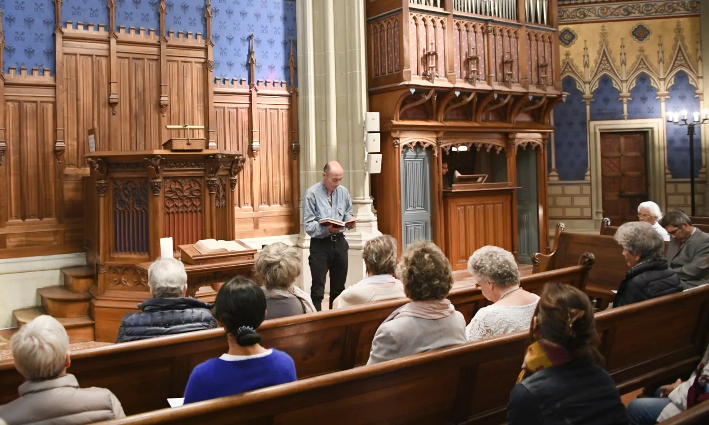 La liturgie est plus courte mais tout autant aboutie que lors d'un culte traditionnel © Alain Grosclaude